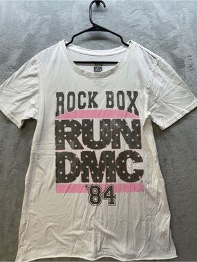 Recycled Karma RUN DMC Graphic Tee - White Medium